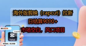 海外版剪映(capcut)拉新，日结算1k+，市场空白，风口项目-辉硕副业