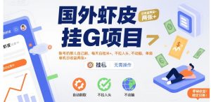 国外虾皮挂G项目:账号扔那儿自己刷,每天白捡米+,不拉人头、不动脑,单机日收益两张+【揭秘】-辉硕副业