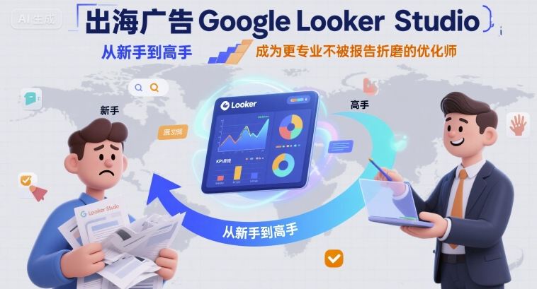 出海广告Google Looker Studio从新手到高手，成为更专业不被报告折磨的优化师-辉硕副业