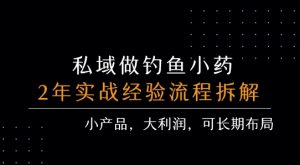 私域做钓鱼小药 每单利润3张+ 详细流程拆解-辉硕副业