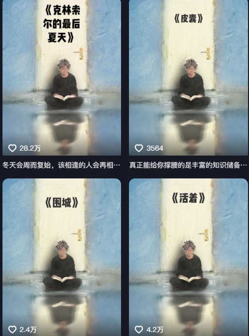 AI制作爆款书单，抖音42粉丝博主书单号制作拆解，单条视频28W赞-辉硕副业