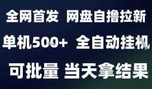 2025最新九月网盘自撸拉新，全自动运行，解放双手，日入5张+，小白可玩，批量操作【揭秘】-辉硕副业