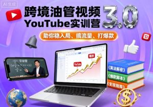 跨境油管视频YouTube实训营3.0,助你稳入局、搞流量、打爆款-辉硕副业
