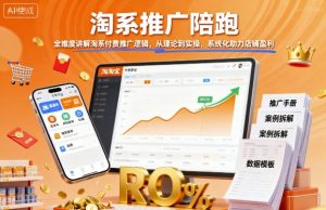 淘系推广陪跑,全维度讲解淘系付费推广逻辑,从理论到实操,系统化助力店铺盈利-辉硕副业