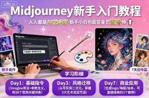 midjourney新手入门教程:人人都是AI艺术家,新手小白也能变身艺术大师-辉硕副业