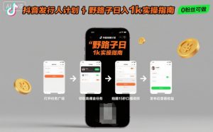 抖音发行人计划全新野路子玩法,随时随地,只要有手机,就能操作,日入1k+【揭秘】-辉硕副业