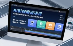 AI影视解说项目,电影解说爆款制作全流程,新手也能快速掌握-辉硕副业