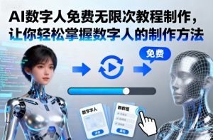 AI数字人免费无限次教程制作,让你轻松掌握数字人的制作方法-辉硕副业