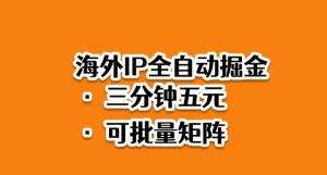 海外ip全自动掘金,2025必做蓝海项目,3分钟落地,矩阵直接开干【揭秘】-辉硕副业