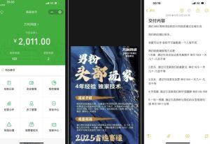 外面收费980全新男粉变现项目,竞争小,利润高,多种方式变现,独家技术-辉硕副业
