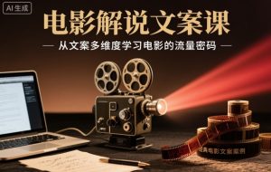 电影解说文案课,从文案多维度学习电影的流量密码-辉硕副业