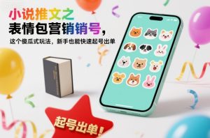 小说推文之表情包营销号,这个傻瓜式玩法,新手也能快速起号出单-辉硕副业